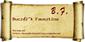 Buczák Fausztina névjegykártya